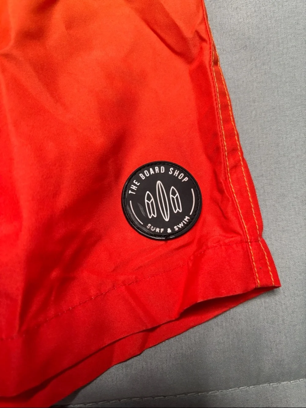 Kids Gradient Swim Shorts - Yellow to Red